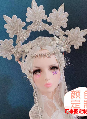 精灵杂志潮超仙韩式婚纱森系发饰