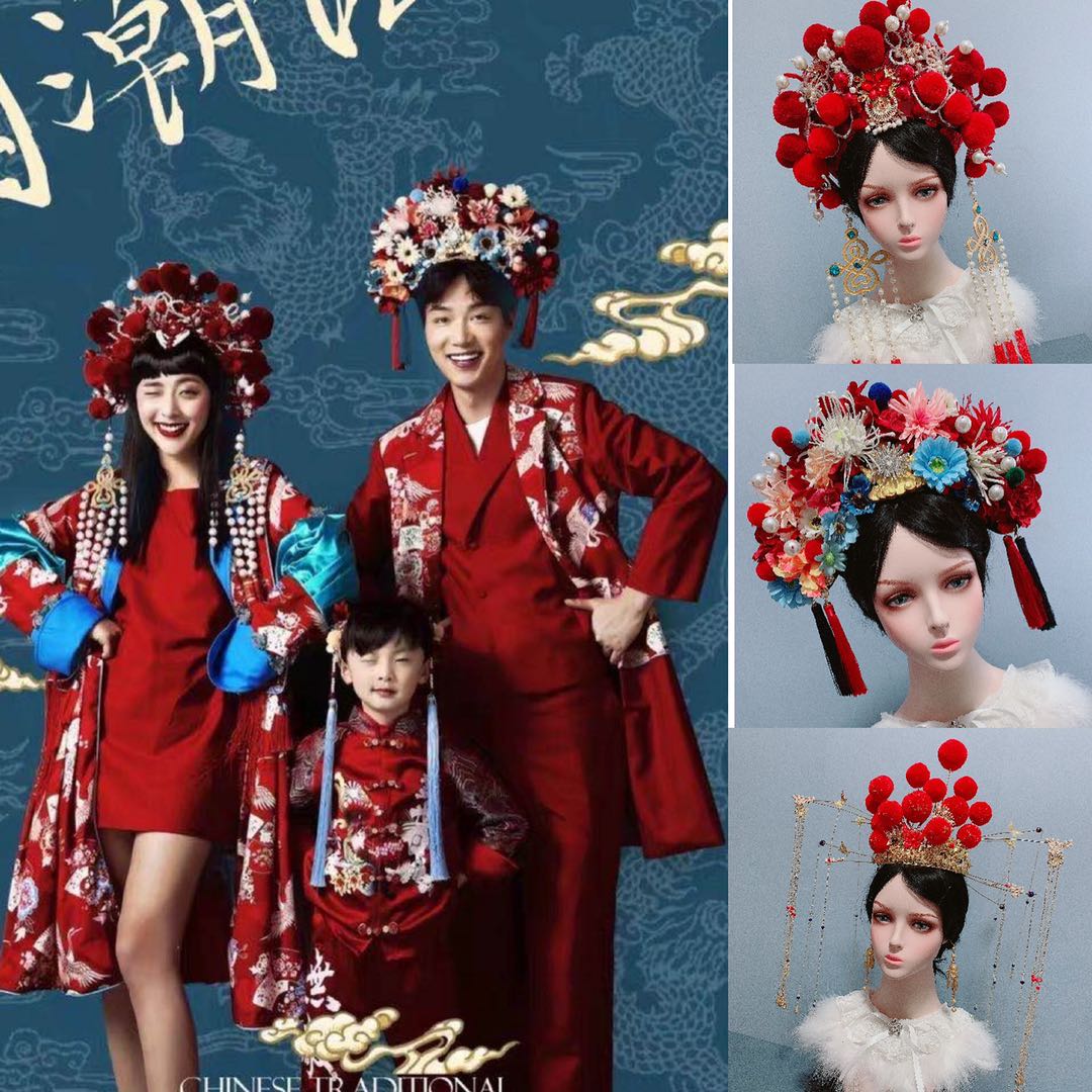 中国风头饰戏曲夸张走秀饰品创意演出头饰模特发饰影楼拍摄影发饰