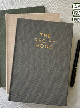 现货精装食谱本跨境亚马逊A5记事本recipe厨房烹饪记录笔记本定制