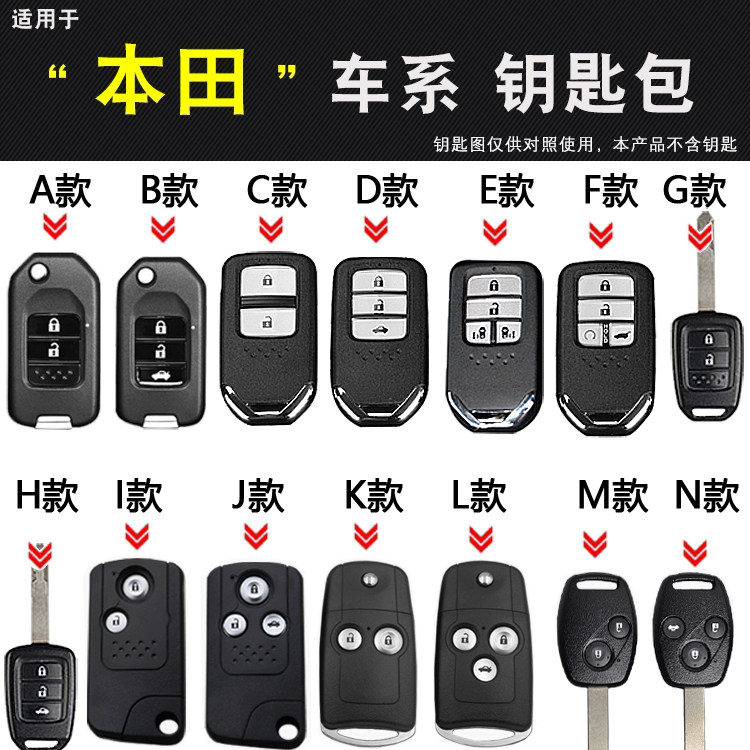 适用于本田老款CRV雅阁思域飞度锋范奥德赛思铂睿歌诗图钥匙包套