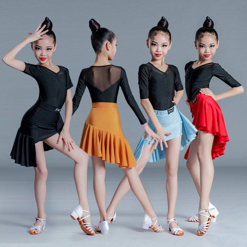 拉丁舞服装女童舞蹈练功