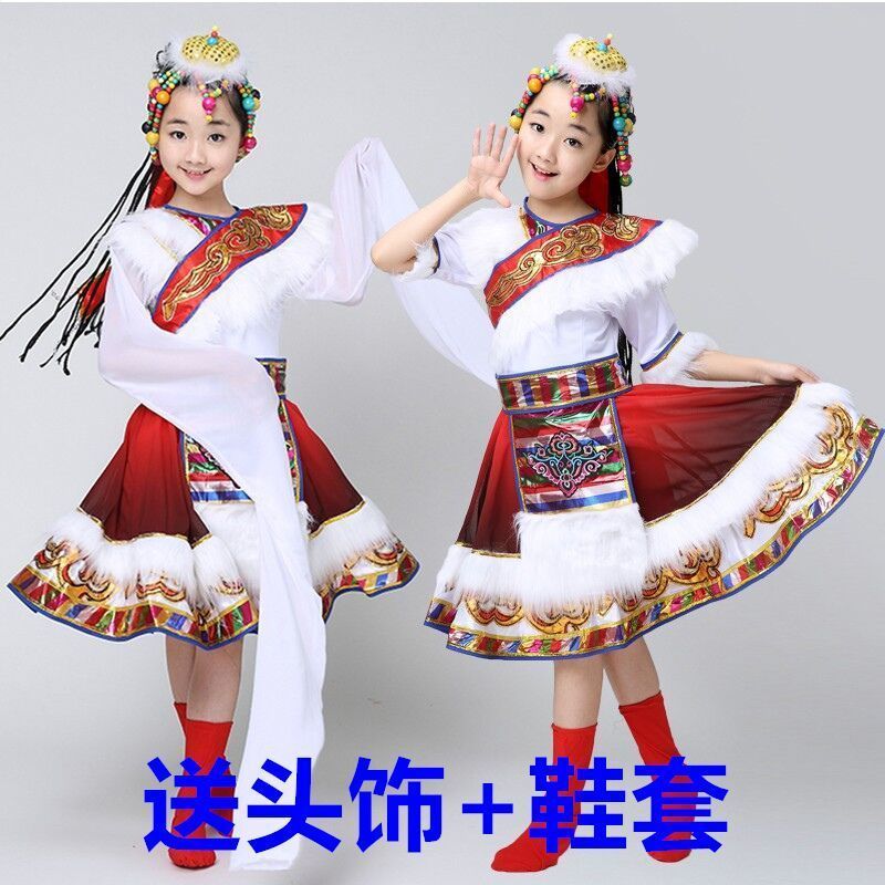 藏族舞蹈演出服少数民装图片