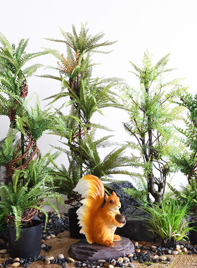 森系大型蕨类绿植北欧室内植物角落地橱窗装饰摆件轻奢假植物盆栽