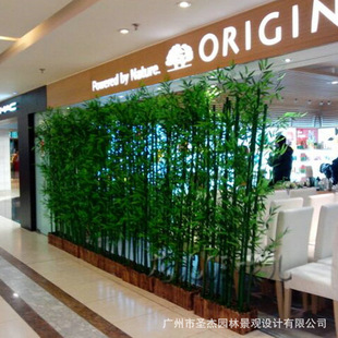 厂家直销仿真竹子 茶楼酒店室内落地隔栏装饰假竹子 阻燃仿真竹子