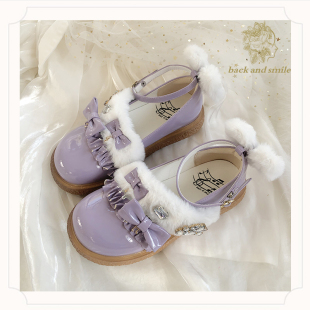 smile轻奢少女系 and for爱丽丝 大头鞋 原创 lolita甜美单鞋 back