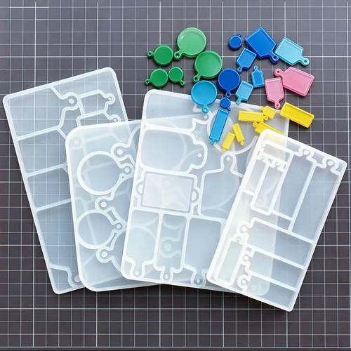 微缩食玩diy自制迷你手柄托盘小餐盘砧板uv胶滴胶石膏用硅胶模具