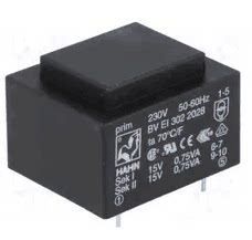 德国HAHN灌封变压器BV EI 304 2041 2.6VA, 230VAC, 9V, 289mA