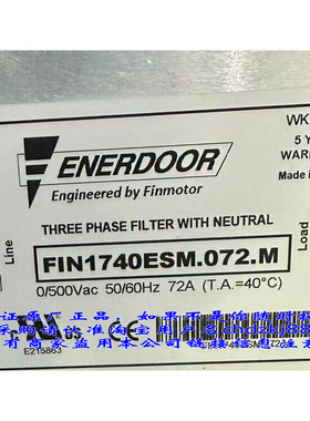 意大利FINMOTOR滤波器FIN1740ESM.072.M ENERDOOR滤波器