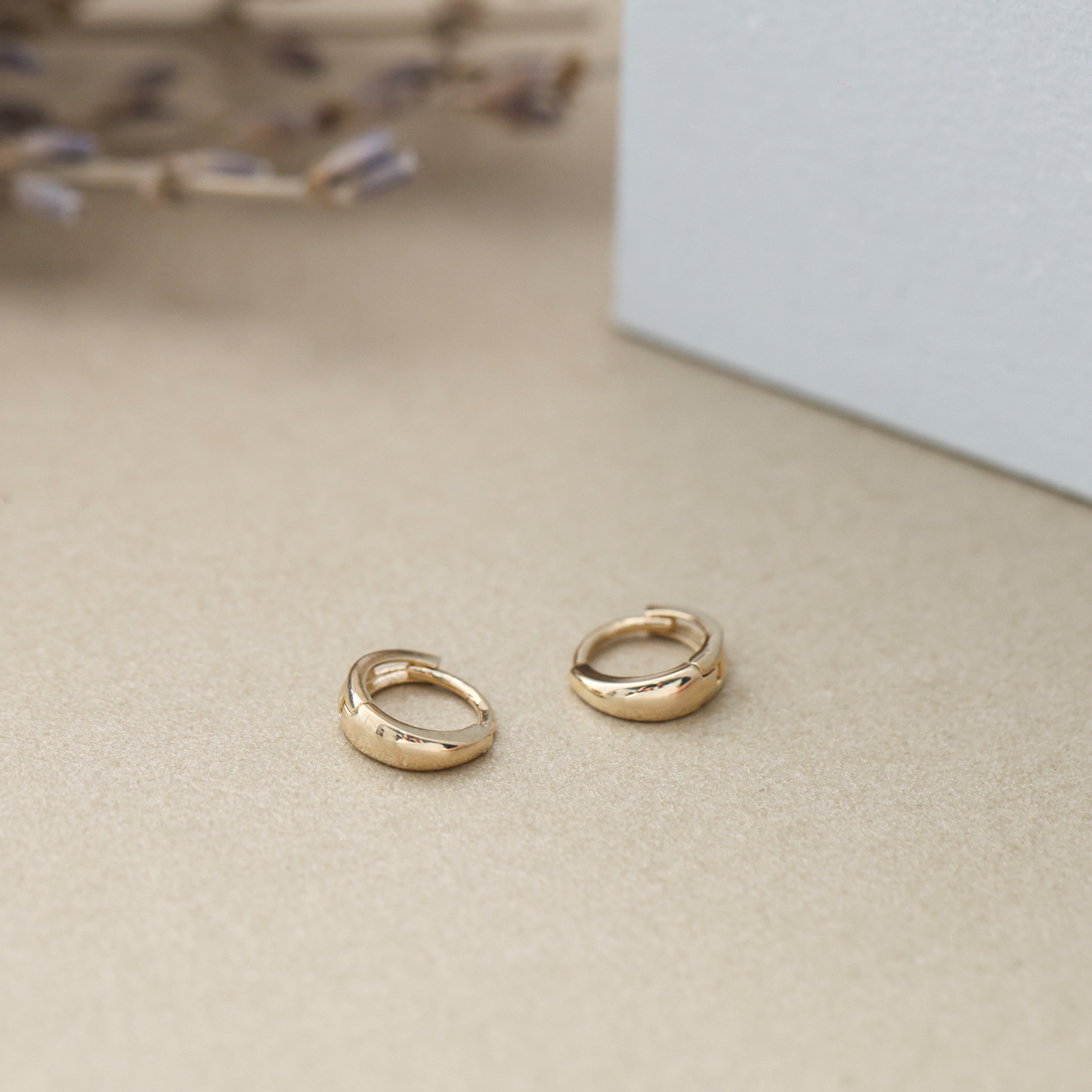 纯9K金光面水滴耳骨环简约百搭