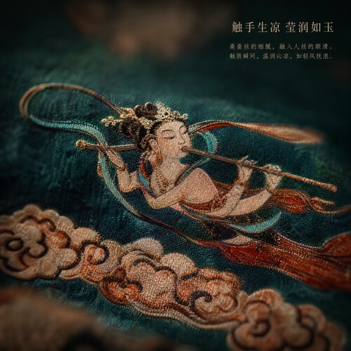 全花萝香云纱提花桑蚕丝真丝布料