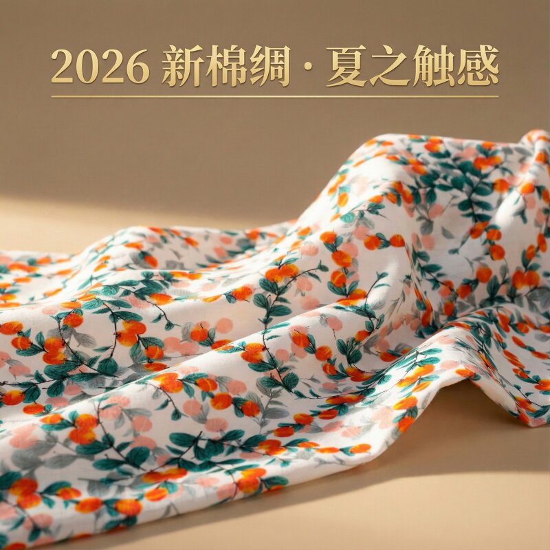 复古中国风人造棉棉绸2026新款竹节纹成人连衣裙旗袍DIY制衣布料