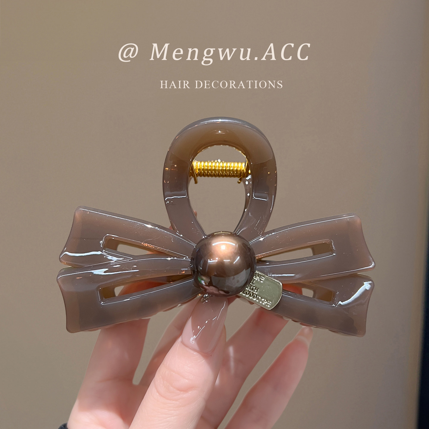 2025新款巧克力棕蝴蝶结抓夹女气质鲨鱼夹子高级感后脑勺发夹发饰,饰品/流行首饰/时尚饰品新,发饰,淘宝优惠券,粉丝福利购,淘宝优惠卷