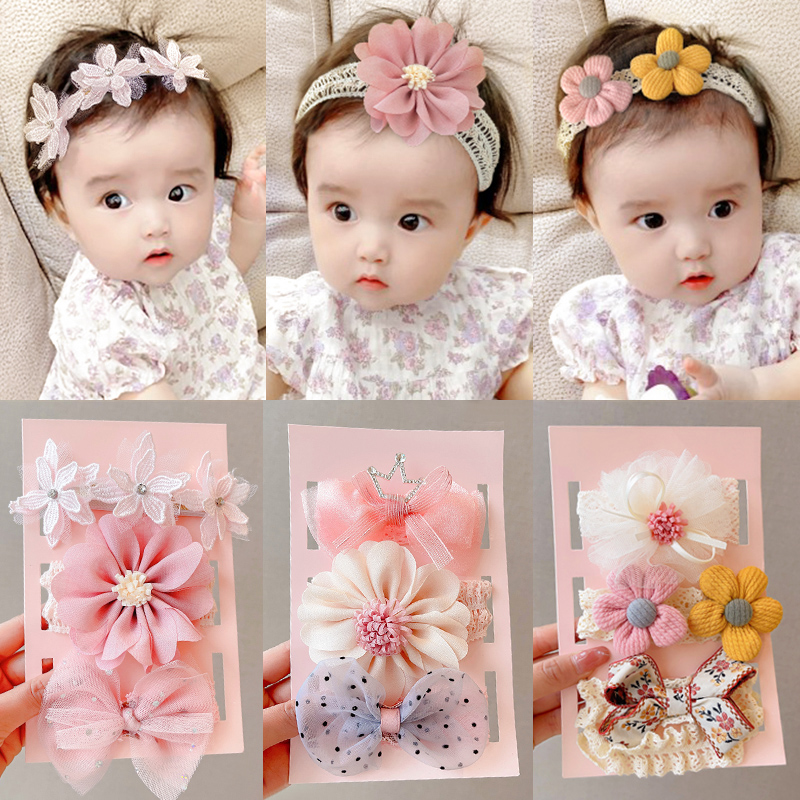 婴儿发带女宝宝发箍新生儿满月头饰拍照装饰