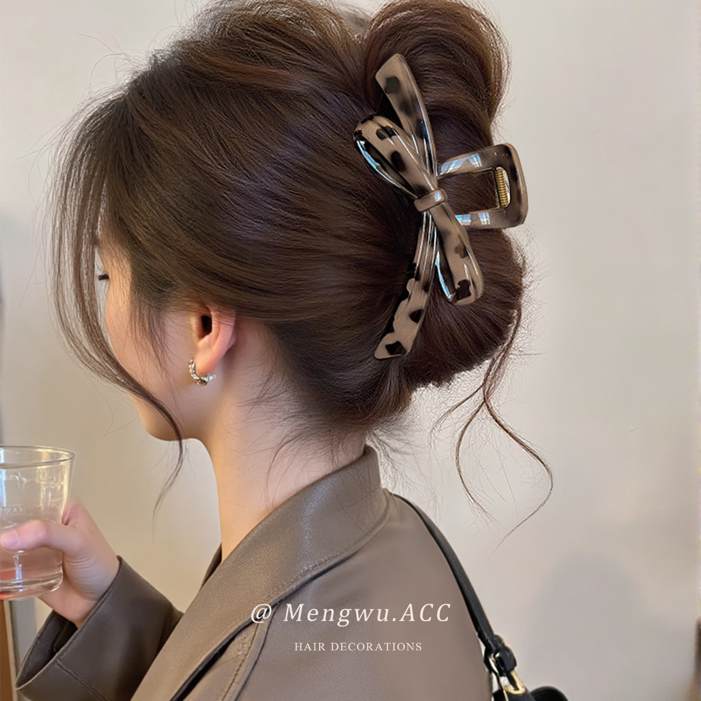 韩国高质感醋酸琥珀色半扎小号抓夹鲨鱼夹女发饰气质百搭发夹夹子