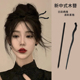 新中式 檀木发簪女高级感盘发木簪子日常通勤后脑勺头饰2025新款
