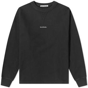 Acne Studios 代购专柜运动卫衣男生黑色休闲上衣圆领运动衫正品