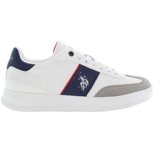 代购U.S. Polo Assn.男士运动板鞋轻便舒适日常穿着易搭配白色