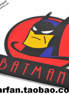 台湾产车用精致黑色蝙蝠侠红色车标铭牌标牌车贴装饰贴标改装标贴