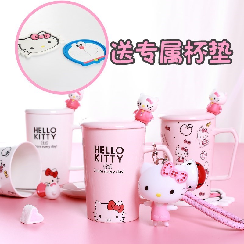 情侣杯复古送人马克日式猫咪女凯蒂黑色宿舍少女杯垫卡通陶瓷杯在类目 餐饮具, 杯子/水杯/水壶, 马克杯中 - 来自Buy2taobao.com提供专业的淘宝代购服务