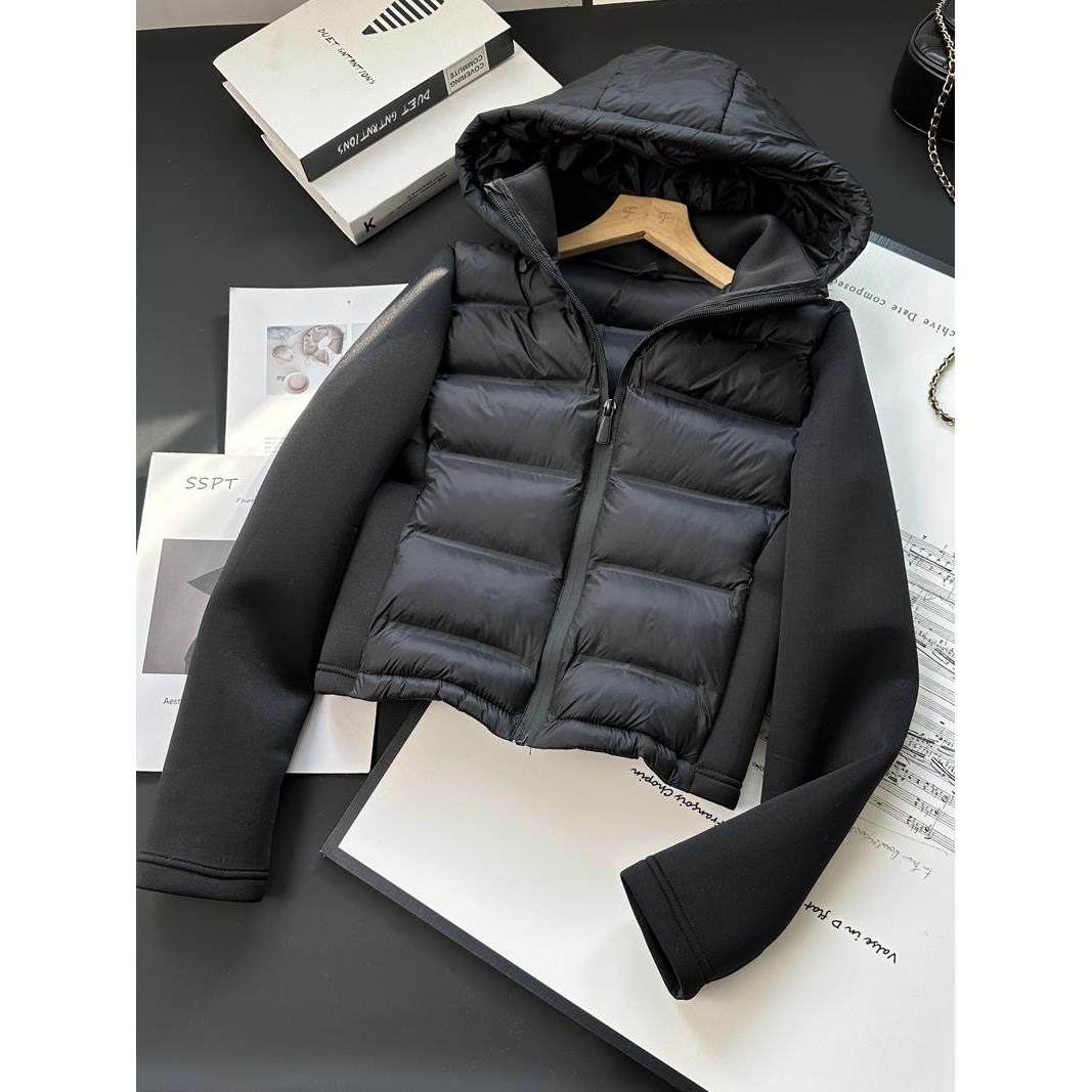 西班牙D~立领连帽空气棉长袖修身黑色拼接绗缝薄羽绒棉服女短外套,女装/女士精品,棉衣/棉服,淘宝优惠券,粉丝福利购,淘宝优惠卷