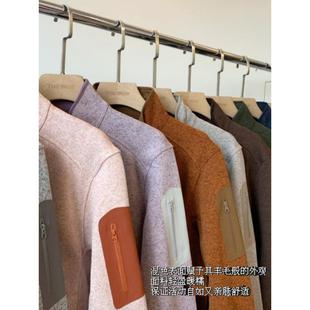 THEWOW鸟家同款 抓绒暖糯保暖压胶口袋立领连帽开拉链外套男女款