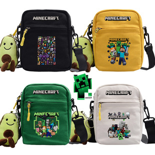 我 世界小背包儿童单肩包斜挎包minecraft周边苦力怕男孩bag包包
