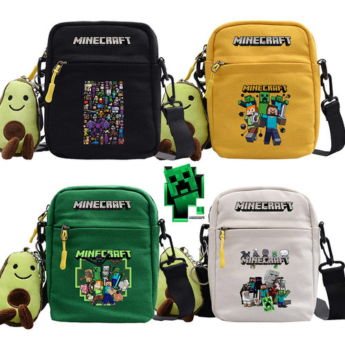 我的世界小背包儿童单肩包斜挎包minecraft周边苦力怕男孩bag包包