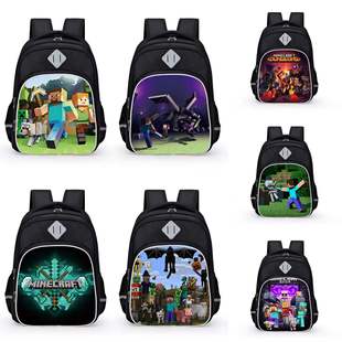 minecraft书包我的世界儿童双肩包mc方块人中小学生反光条大容量