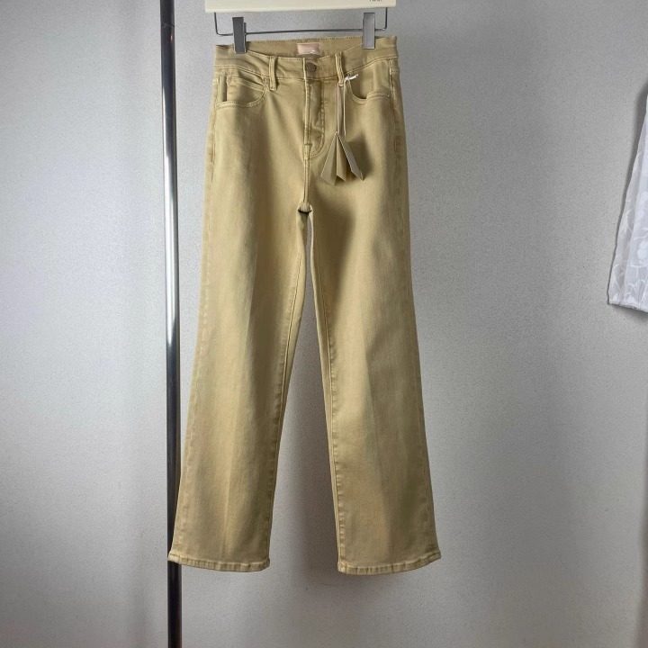 巨显瘦mo25春新款简约卡其色高腰弹力复古小直筒牛仔裤9分气质,女装/女士精品,牛仔裤,淘宝优惠券,粉丝福利购,淘宝优惠卷