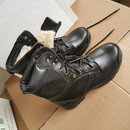5302库存羊毛靴子冬季高帮真皮保暖男式马丁靴户外防寒防滑牛皮靴