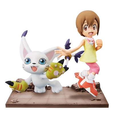 数码宝贝盲盒亚古兽车载蛋糕摆件