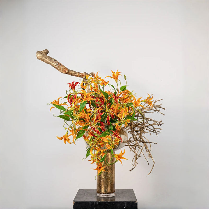 高档金属花器金铂花器永生花艺套