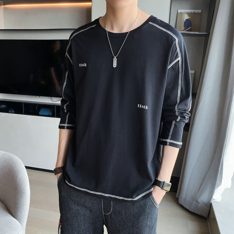 男士长袖T恤纯棉圆领打底衫青年上衣公子361花A21以纯官方旗舰店