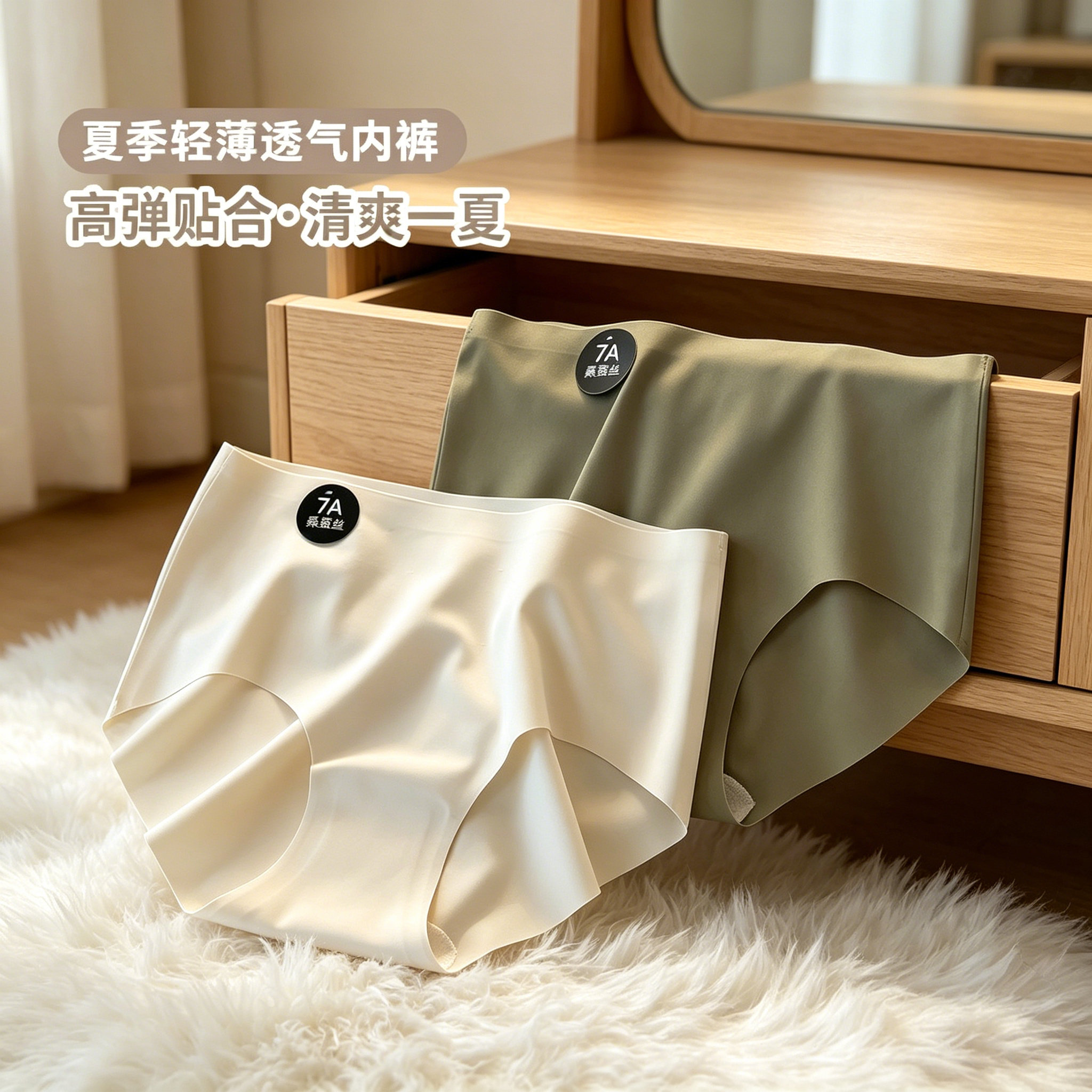 无痕粉底液内裤女2026新款夏薄款女士隐形不夹臀抗菌纯棉裆中高腰