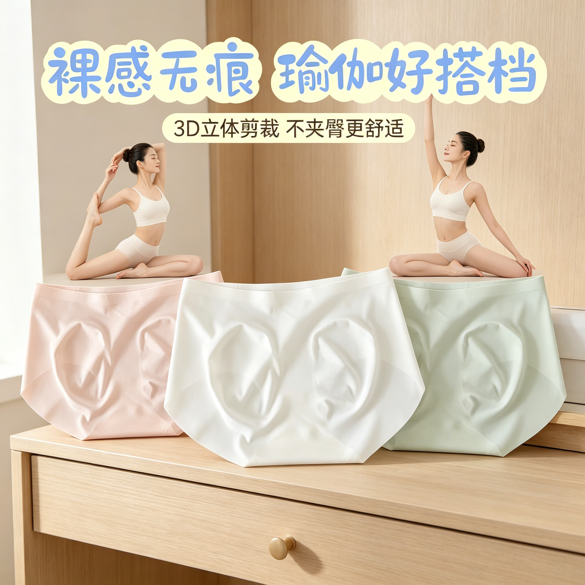 内裤女士面膜无痕不夹臀夏季薄款女款冰丝抗菌女生三角裤2026新款