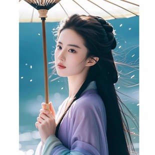 刘亦菲古装高清海报贴画卧室墙面防水贴纸贴墙明星美女