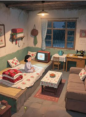 新款回忆满满80年代温馨小屋卧室玄关客厅出租屋防水自粘贴画