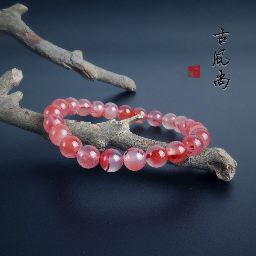 새로운 천연 NANHONG 팔찌 SICHUAN LIANGSHAN BINGPIAO NANHONG 팔찌