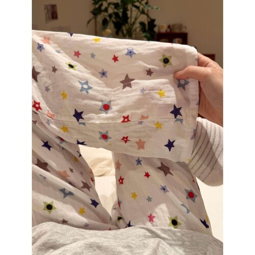 ins韩系简约星星印花睡裤女夏季新高腰舒适家居长裤可外穿遛弯裤