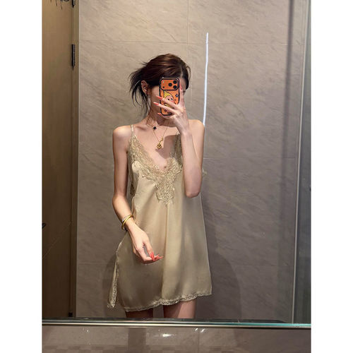 法式轻奢蕾丝花边睡衣女款夏季