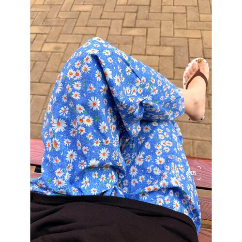 夏天甜美小碎花睡裤女款长裤子