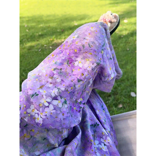 夏季新款日系甜美紫色碎花睡裤女