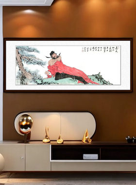 钟馗手绘国画横幅仿范曾客厅挂画