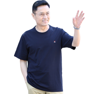 纯棉爸爸夏装中年男士短袖