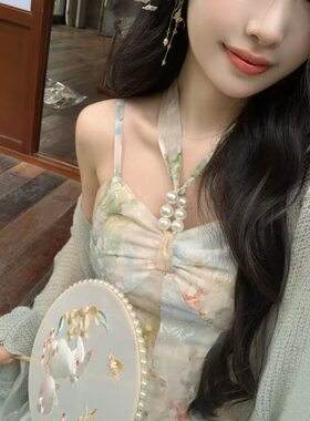 夏装新款超仙绝美碎花挂