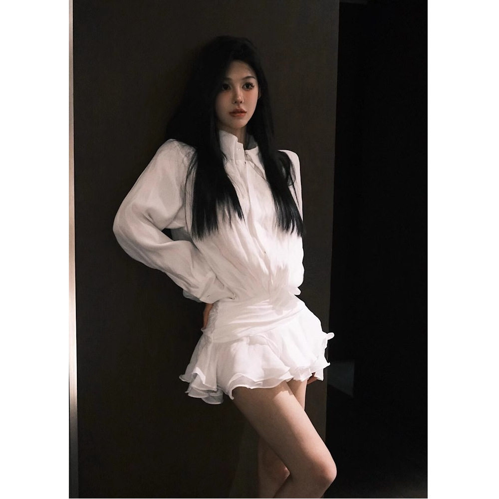 白色衬衫时尚连衣裙女装2