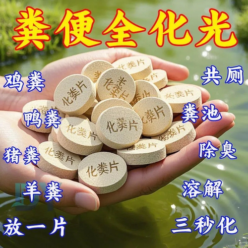 化粪池强力溶解片强力化粪剂旱厕卫生间养殖场除臭分解大便除臭液