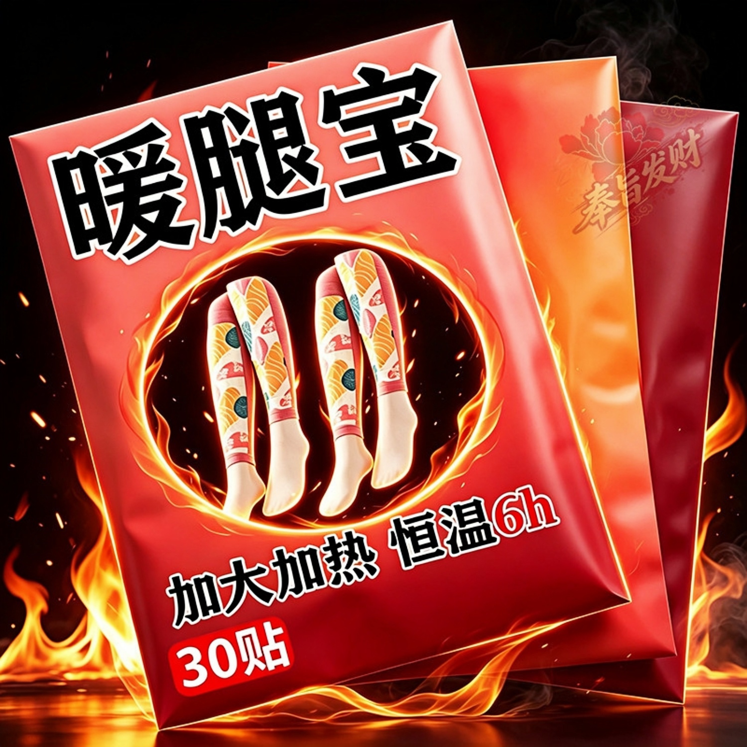 足部腿部防护用品温暖热敷双腿保暖柔软亲肤贴合暖身贴草本保暖贴