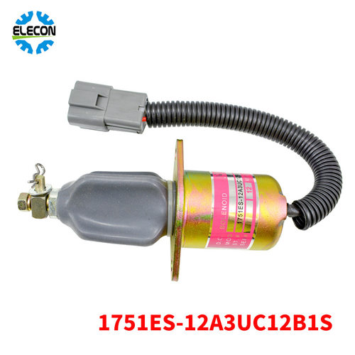 现代R60-5挖掘机停机熄火开关电磁断油阀1751ES-12A3UC12B1S洋马