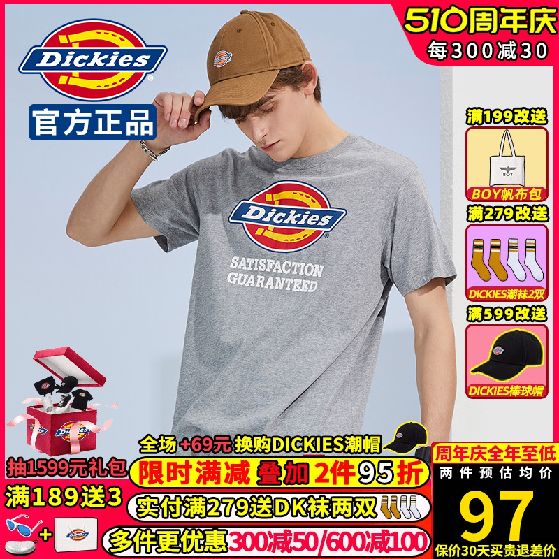 Dickies短袖T恤情侣男女圆领Tee